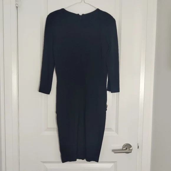 *Versace Jeans Black & Gold Sheath Dress – Button Detail – Size XS - Picture 3 of 8